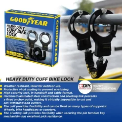 Heavy Duty Twin Hardened Steel Weather Resistant Cuff Lock