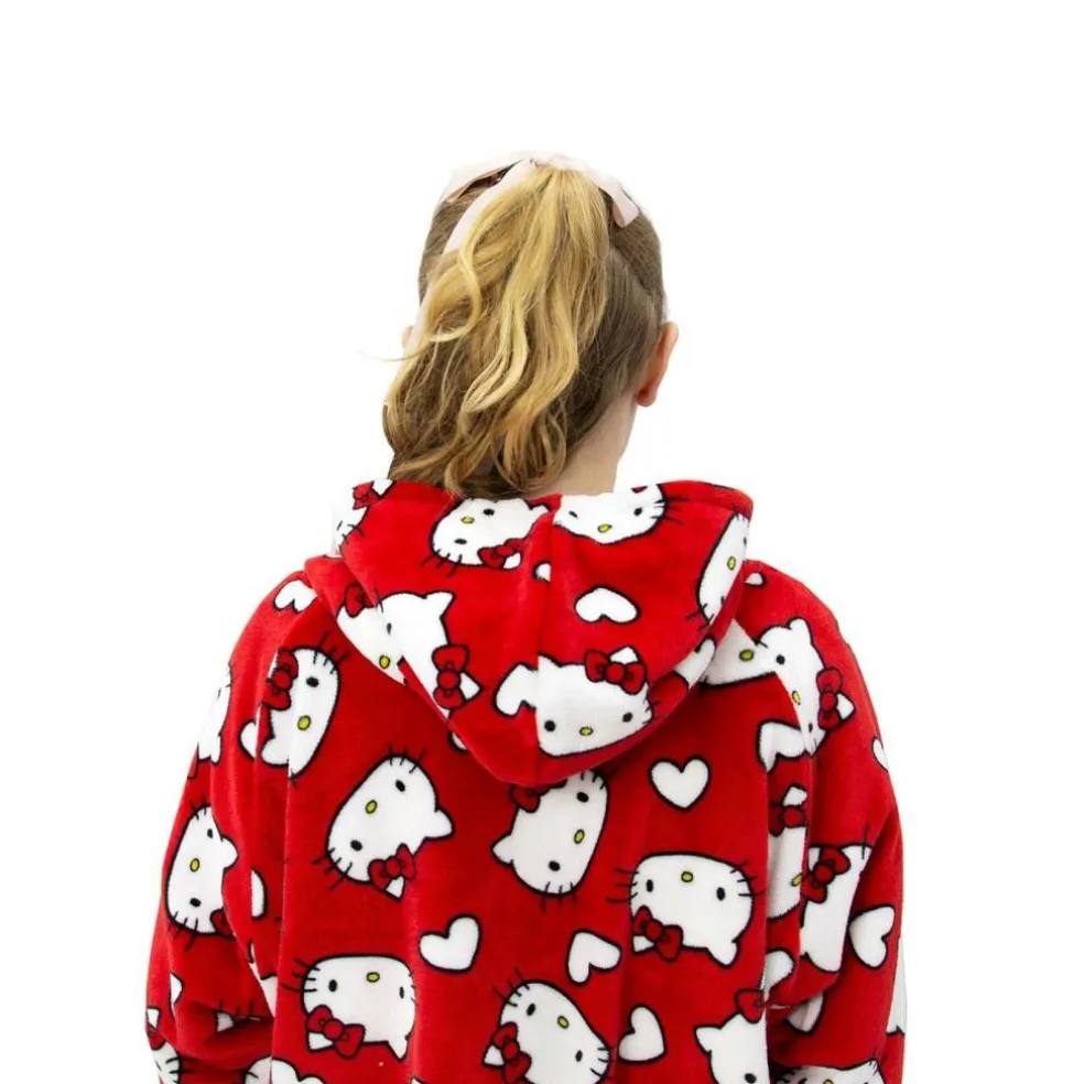 Hello Kitty Lovehearts Fleece Dressing Gown