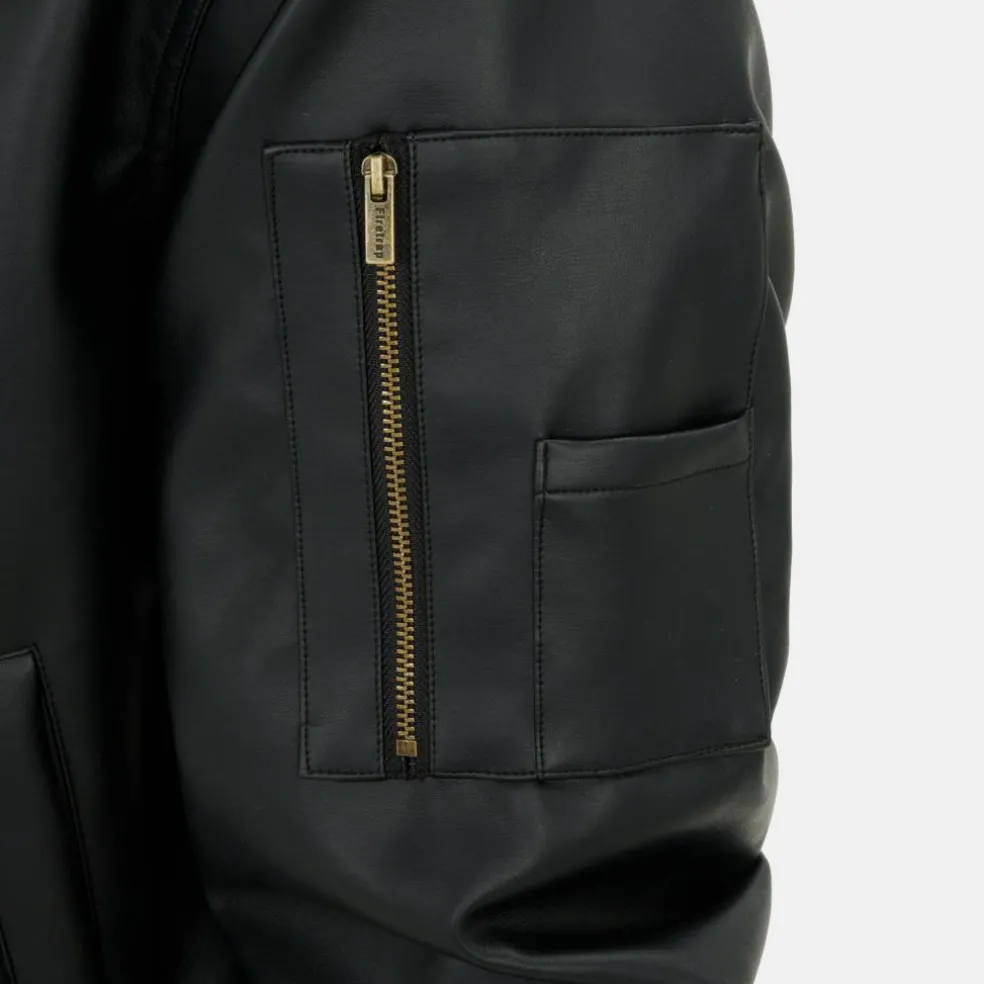 Hood PU Jacket Mens
