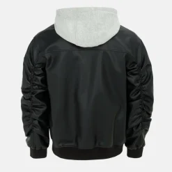 Hood PU Jacket Mens