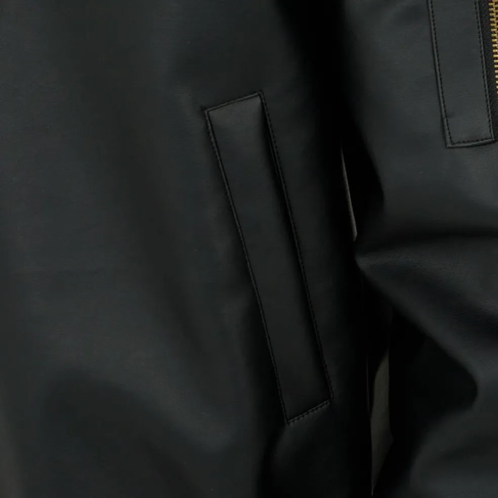 Hood PU Jacket Mens