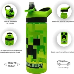 HOX Licensed 600ml Atlantic Water Bottle Minecraft or Pokemon