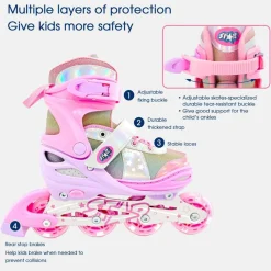 Inline Skates with LED Wheel Kids