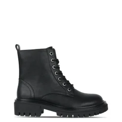 ISAWITFIRST Lace Up Faux Leather Boots