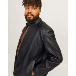 Jack Dylan PU Jacket Plus Size Mens