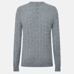 Jack Marlow Merino Wool Blend Cable Knitted Jumper Men