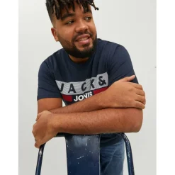 Jack Short Sleeve Logo T-Shirt Mens Plus Size