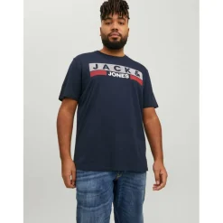 Jack Short Sleeve Logo T-Shirt Mens Plus Size