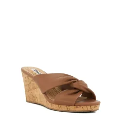 Kacee Twist Knot Wedge Mule Sandals