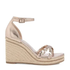Khai Plait Detail Embellished Wedge Sandals