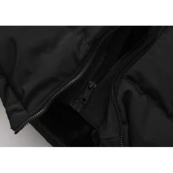 Kids' Double Zip Detachable Faux Fur Hood Fleece Lined Short Puffer Jacket
