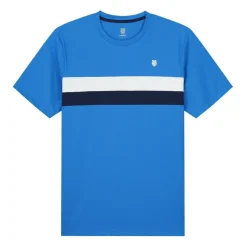 Kids' KSwiss Core Team Striped Crew Performance T-Shirt