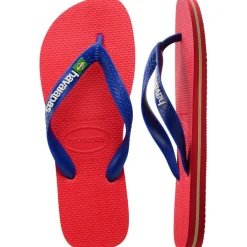 Kids' Brasil Logo Rose Gum Flip Flops