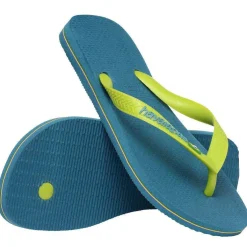 Kids' Brasil Logo Rose Gum Flip Flops