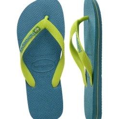 Kids' Brasil Logo Rose Gum Flip Flops