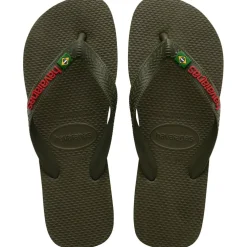 Kids' Brasil Logo Rose Gum Flip Flops