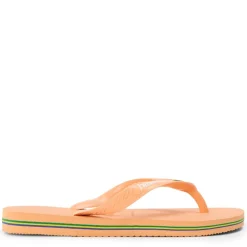 Kids' Brasil Logo Rose Gum Flip Flops