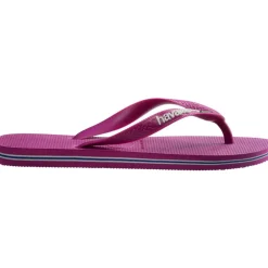 Kids' Brasil Logo Rose Gum Flip Flops