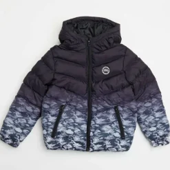 Kids' Camo Water and Wind Resistant Hooded Padded Puffer Jacket