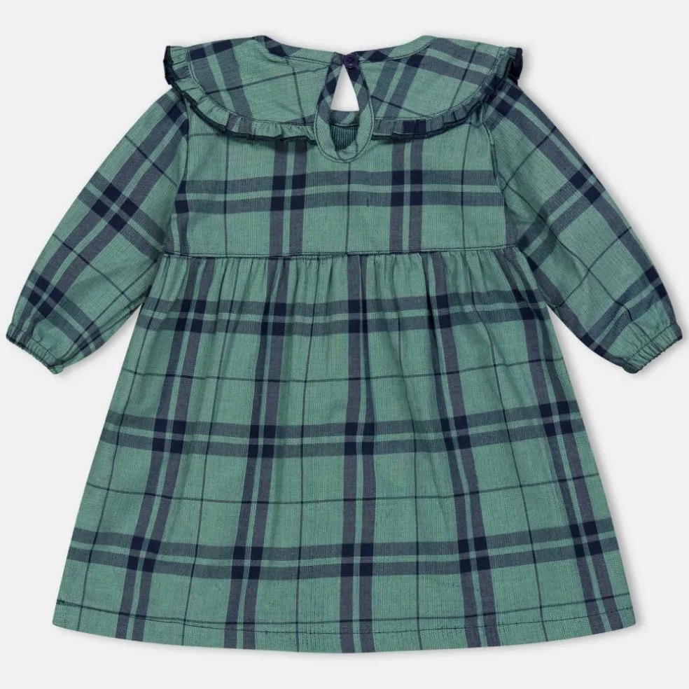 Kids' Collar Check A-Line Dress