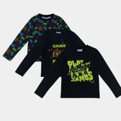 Kids' Cotton Gaming Relaxed Fit Long Sleeve Pyjama Sets