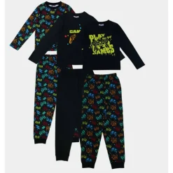 Kids' Cotton Gaming Relaxed Fit Long Sleeve Pyjama Sets