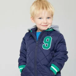 Kids' Detachable Hood Long Sleeve Varsity Jacket