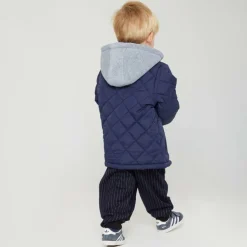 Kids' Detachable Hood Long Sleeve Varsity Jacket