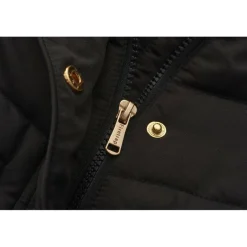 Kids' Faux Fur Trim Detachable Hood Long Sleeve Short Puffer Jacket