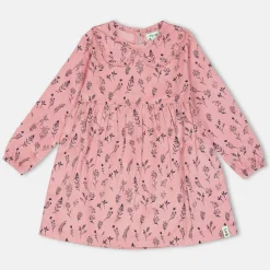Kids' Floral Cord A-Line Dress