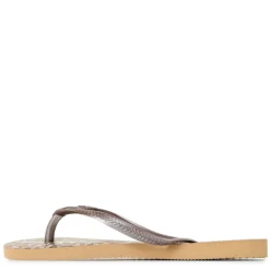 Kids' Hav Slim Animals Sand Grey/Golden Flip Flops