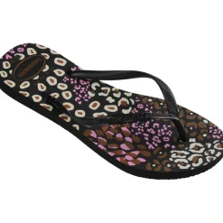 Kids' Hav Slim Animals Sand Grey/Golden Flip Flops