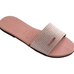 Kids' Hav You Malta Metallic Golden Flip Flops