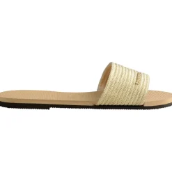 Kids' Hav You Malta Metallic Golden Flip Flops