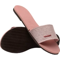 Kids' Hav You Malta Metallic Golden Flip Flops