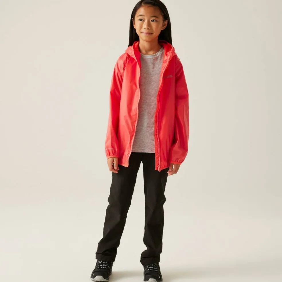 Kids Lever II Packable Reflective Long Sleeve Waterproof Jacket