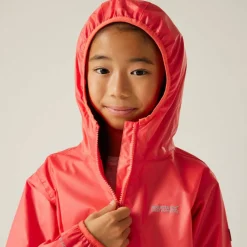 Kids Lever II Packable Reflective Long Sleeve Waterproof Jacket