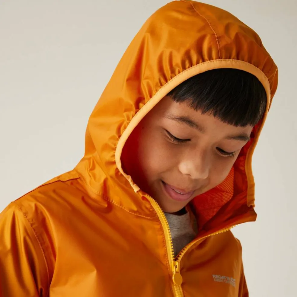 Kids Lever II Packable Reflective Long Sleeve Waterproof Jacket