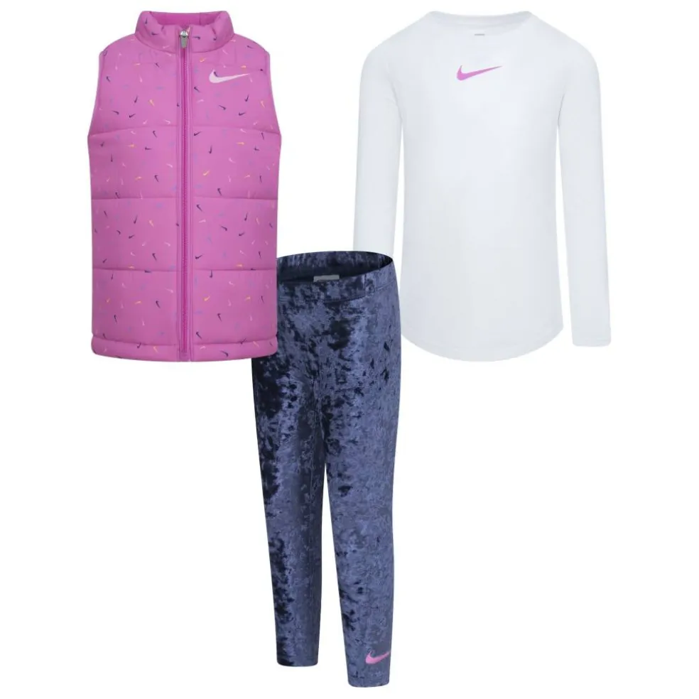 Kids' 3 Pc Swooshfetti Vest Set