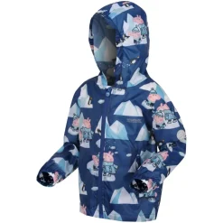 Kids' Pepa Waterproof Sealed Seams Adjustable Hood Reflective Waterproof Jacket