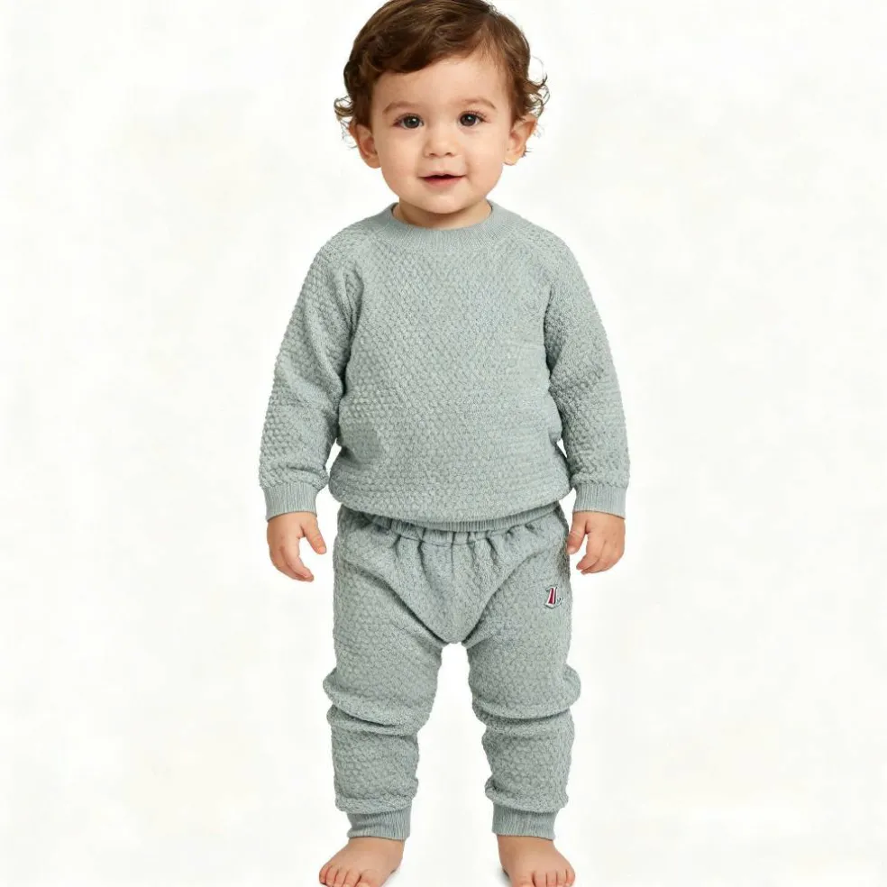 Kids' Pointelle Cotton Long Sleeve Pyjama Set