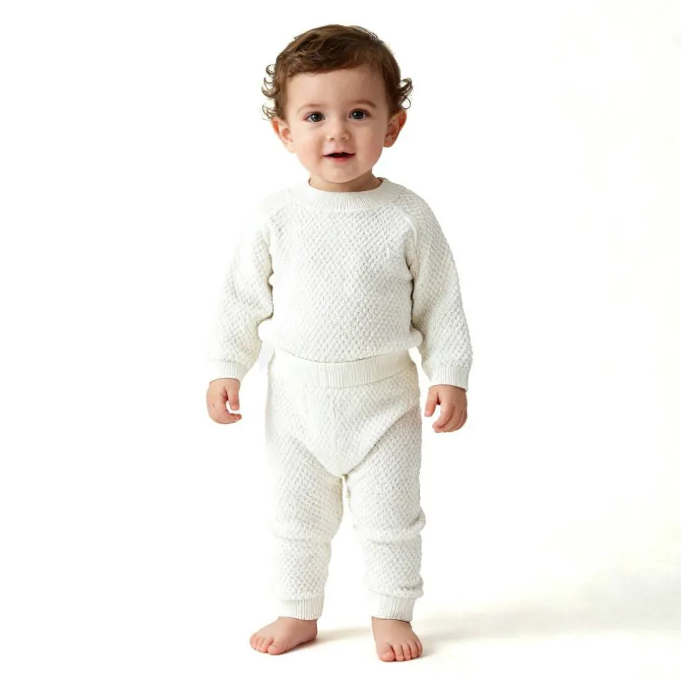 Kids' Pointelle Cotton Long Sleeve Pyjama Set