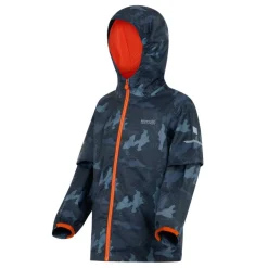 Kids' Printed Lever II Isolite 10000 Breathable Long Sleeve Hooded Waterproof Jacket