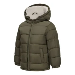 Kids' Quilted Windproof Sherpa Jacket