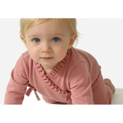 Kids' Ruffle Detail Viscose Long Sleeve Onesie