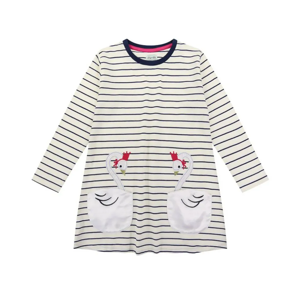 Kids' Swan Pocket A-Line Dress