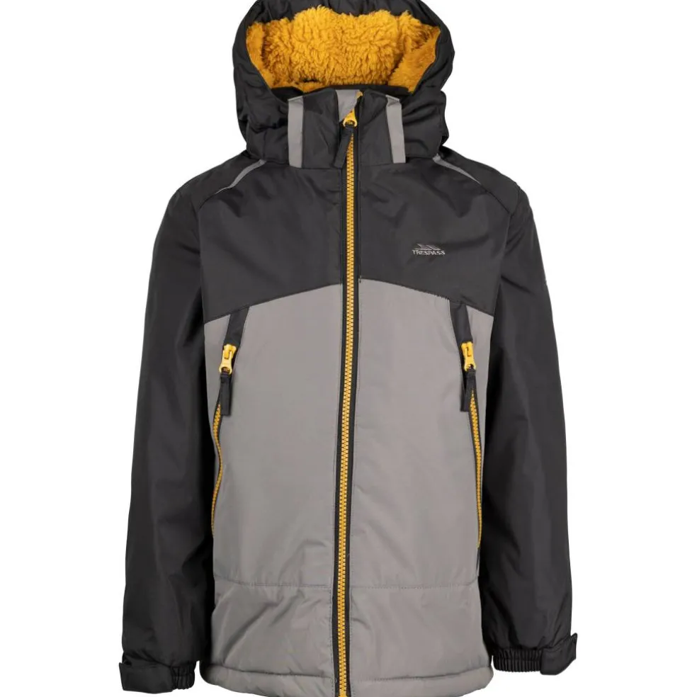 Kids' Trespass Adjustable Hood Lightweight Waterproof Jacket