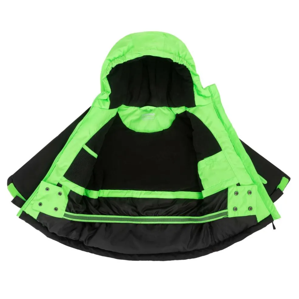 Kids' Windproof Fleece Lined Hooded Long Sleeve Ski Jacket