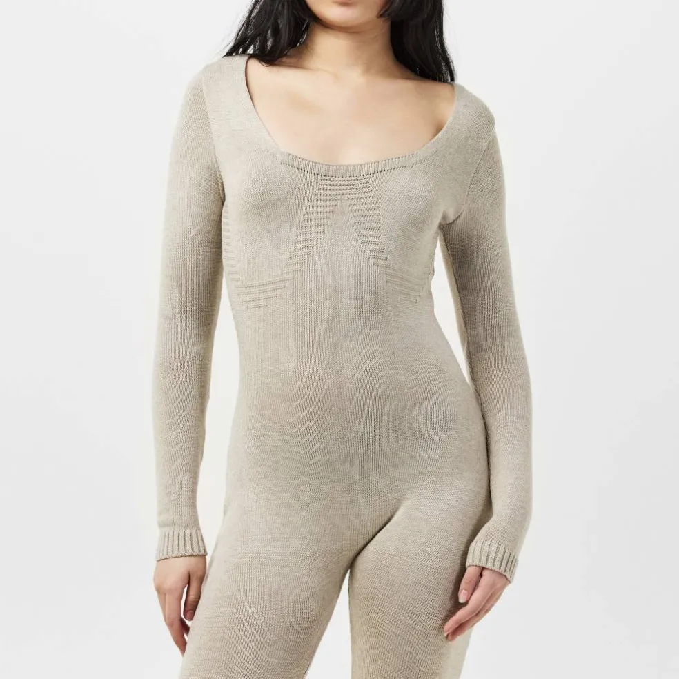 Knitted Long Sleeve Jumpsuit Womens