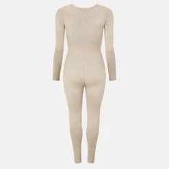 Knitted Long Sleeve Jumpsuit Womens